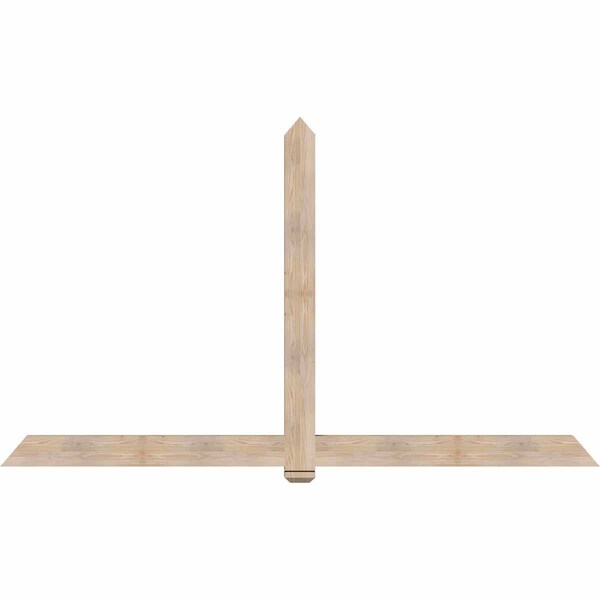 Ekena Millwork Eugene Smooth Timber Gable Bracket, Douglas Fir, 108"W x 63"H x 3 1/2"D x 5 1/2"F, 14/12 Pitch GBW108X63X0406EUG00SDF - main